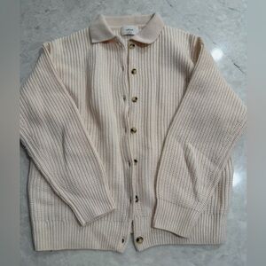 Wilfred Beige Button-Up Cardigan